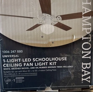 Hampton Bay 1-Light Multi-Finish Ceiling Fan Globe LED Light Kit Only!! - Picture 1 of 2