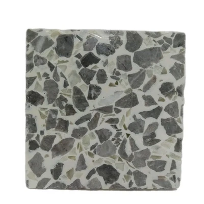Mini azulejo de piso Fritztile Terrazzo muestra única R682014 niebla (plateado y gris) Foto 1 de 4