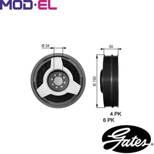 BELT PULLEY CRANKSHAFT TVD1030 FOR AUDI A4/B7/B6/Convertible/B5 ALLROAD/C5 A6 - Picture 1 of 6