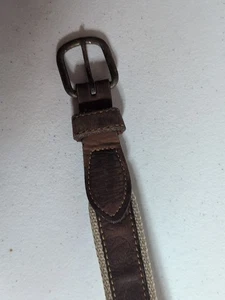 Herren Gürtel mit Bärmotiv braun Größe 40 Stoff und Leder - Bild 1 von 11