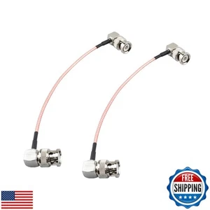 urcianow BNC Male Right Angle to 90 Degree BNC Male 6inch BNC Elbow Cable RG3 - Afbeelding 1 van 5