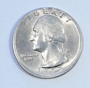 Partial Collar Strike 1973 Washington Clad Quarter BU (Off-Center, Broadstruck) B - Bild 1 von 3