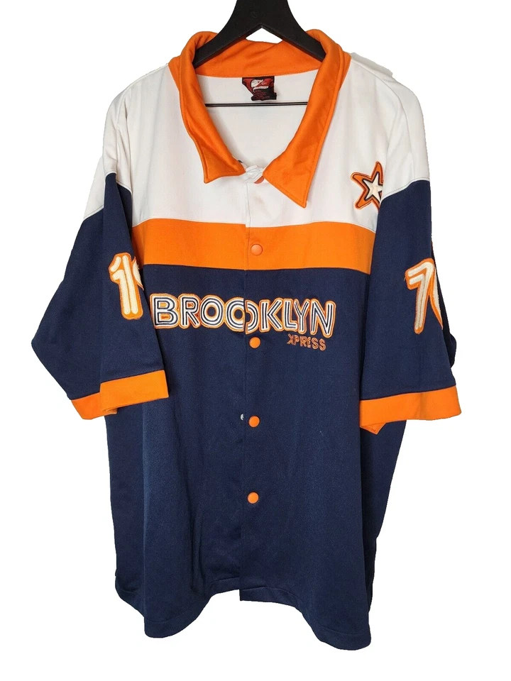 Brooklyn Xpress Baseball Jersey Snap Up Shirt Size XXL Streetwear Hip-hop - Image 1 of 4