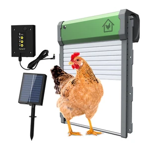 Solar Automatic Chicken Coop Door Opener Timer Auto Light Sensor Remote Control - Picture 1 of 12