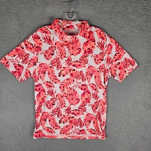 Under Armour Playoff Polo 2.0 Shirt Mens Medium White Red Floral Short Sleeve - Picture 1 of 8