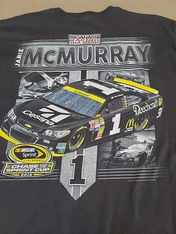 Nascar Shirt Mens L Large Jamie McMurray Black Ganassi Racing #1 T Shirt Cover