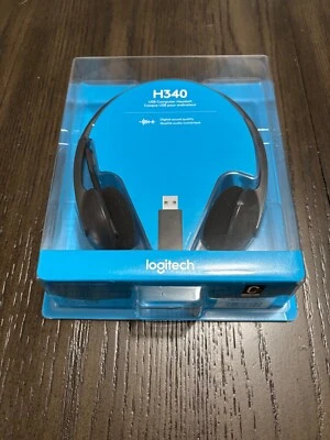 BRAND NEW Logitech H340 USB Computer Headset with Movable Microphone [UNOPENED] - Image 1 of 4
