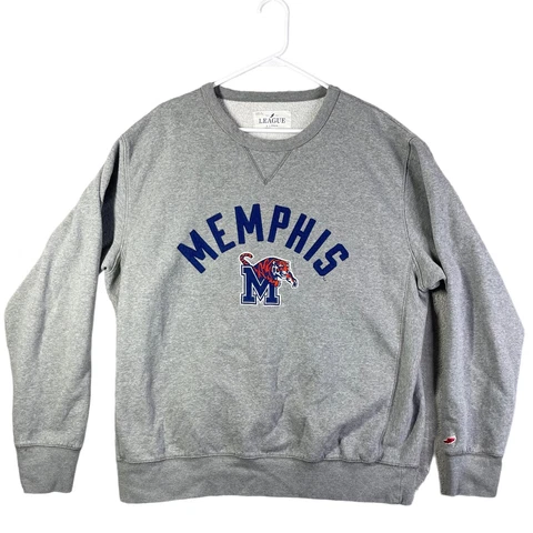 University of Memphis Tigers Sweatshirt Men's Size X-Large-Embroidered-Vintage Cover