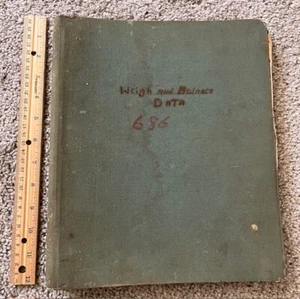 Airplane Model U-6A Serial No. 54-1686 Weight & Measure Data Manual 1954 - Picture 1 of 5