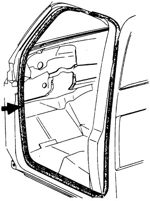 1989 1990 1991 CHEVY GMC SUBURBAN CAB TO DOOR SEALS LH & RH PAIR 73-20531-L - Image 1 of 2