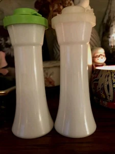 Tupperware Salt & Pepper Shakers Mini 4.25” Tall - Picture 1 of 4