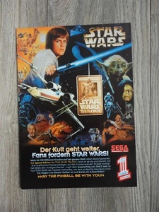 Star Wars Trilogy Pinball Flyer Original  German Brochure - Picture 1 of 2
