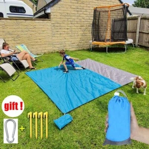 Large Soft Picnic Blanket Waterproof Portable Outdoor Camping Beach Folding Mat - Picture 1 of 19