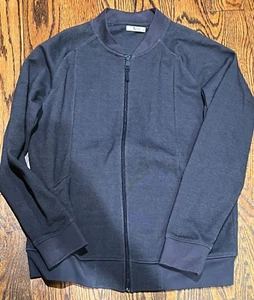 TU Man Mens Mock Neck Full Zip Navy Blue Sweatshirt M - Picture 1 of 6