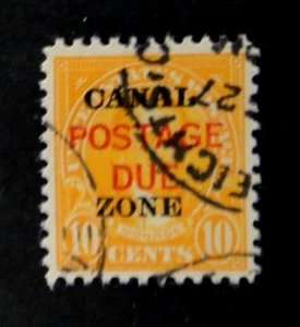 US Possession Stamp 1925 10c Canal Zone Postage Due Overprint J17 - Picture 1 of 2