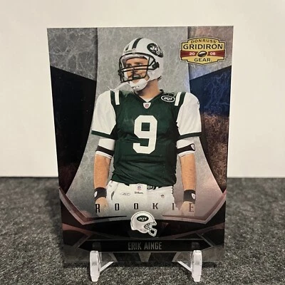 2008 Donruss Gridiron Gear Football Card #130 Erik Ainge Rookie Card RC Jets - Image 1 of 2