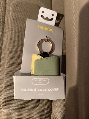 Heyday Apple AirPods Pro Leather Case with Clip - Green/Yellow/Blue - Image 1 of 2