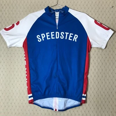 Twin Six SPEEDSTER Cycling Jersey Mens Sz L Red White Blue 3/4-Zip Polyester EUC - Image 1 of 4
