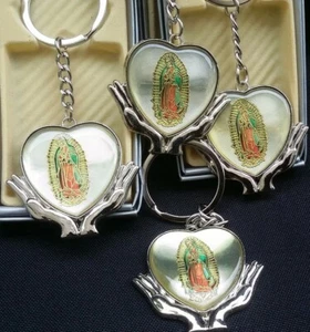 12 QUINCEAÑE FAVORS KEY CHAINS GIFTS BAUTIZO LLAVEROS RECUERDOS VIRGEN BODA - Picture 1 of 7