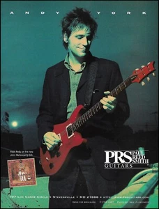 Andy York (John Mellencamp band) 1997 PRS Guitar anuncio 8 x 11 impresión de anuncio - Imagen 1 de 3