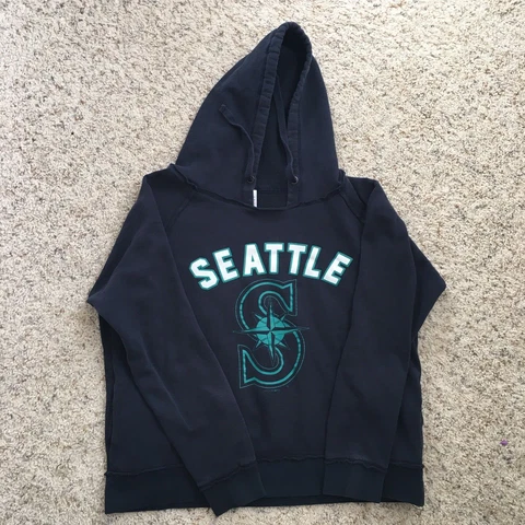 Seattle Mariners Womens Size Large Blue Sweatshirt Genuine Merchandise Pullover Cover