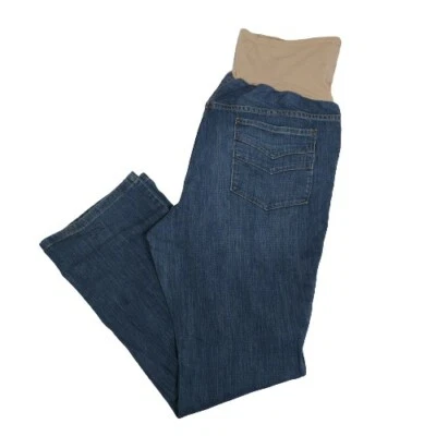 Old Navy Maternity 18 Slim Flare Smooth Panel Jeans Blue - Image 1 of 4