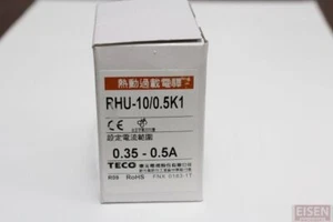 TECO RHU-10/0.5K1 thermal overload relay, Amp Range:0.35~0.5A,TAIAN RH-10E/0.37C - Picture 1 of 3