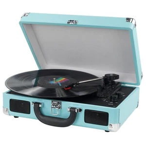 Vinyl Record Player Wireless Turntable Bluetooth 3-Speed Portable Vintage - Picture 1 of 7