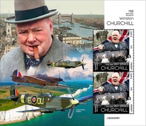2025 04 - LIBERIA - WINSTON CHURCHILL 150TH I 2V complet set MNH ** T - Picture 1 of 1