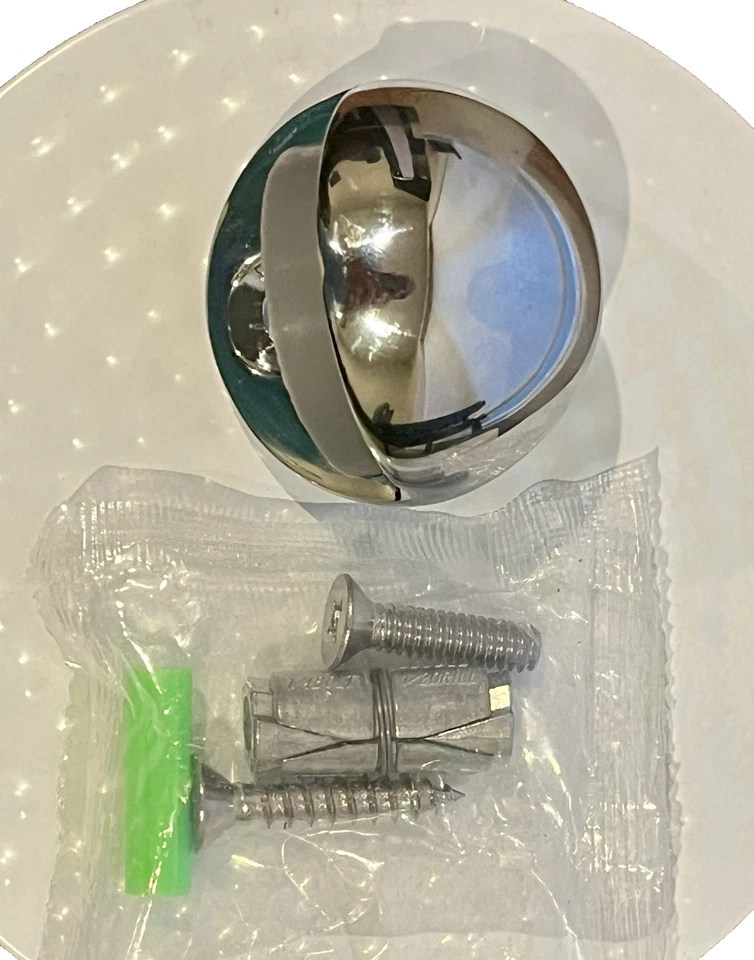 Parachoques tipo piso Baldwin media cúpula tope puerta 4000-260 cromado Foto 1 de 2