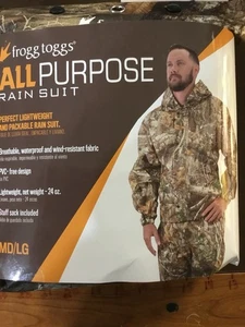Frogg Toggs All Purpose Rain Suit Size MD/LG Realtree Camo New Free Shipping - Picture 1 of 2
