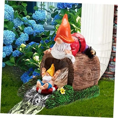 Garden Statue for Gutter/Downspout Extension Decoration, 4 * 3" Outdoor Gnome - Image 1 of 4