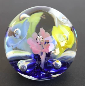 Beautiful JOE RICE ST CLAIR Multi-colored Trumpet Flowers Controlled Bubbles - Picture 1 of 5