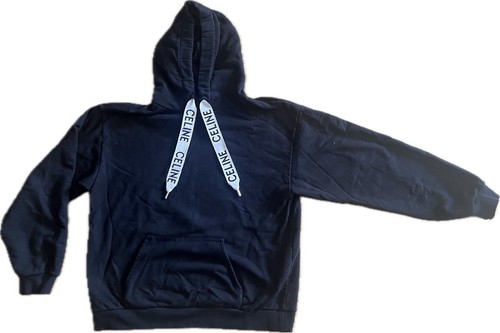 CELINE Felpa con cappuccio larga in pile di cotone nero taglia XXL
