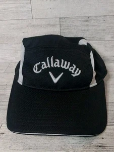 Callaway Black Gray Golf Panel Hat Cap Running Cycling Adjustable Strap OSFM - Picture 1 of 6