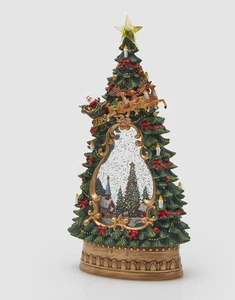 EDG Enzo De Gasperi Decoro Natale Pino H 34 Cm L 17 Cm L 10 Cm Musica Led Green  - Imagen 1 de 1