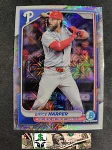 Tarjeta Bowman Chrome Bryce Harper MOJO REFRACTOR 2024 #40 Phillies - Imagen 1 de 2
