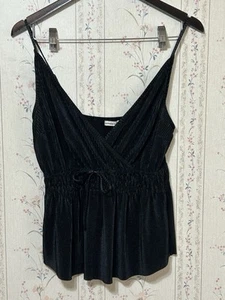 Abercrombie Fitch Women’s Textured Fabric Camisole Black Size L - Picture 1 of 4