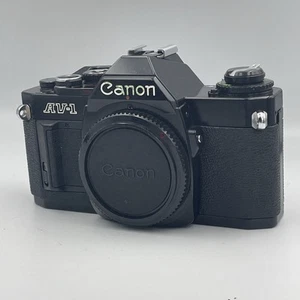 Canon AV-1 Black SLR 35mm Film Camera Body Only From JAPAN - Picture 1 of 6