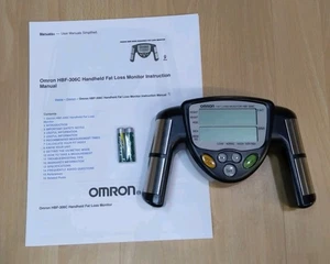 Omron HBF-306C Fat Loss Monitor Handheld Body Fat BMI Tester Analyzer + Manual  - Picture 1 of 11