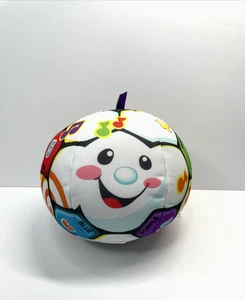 2013 Fisher-Price Laugh & Learn Singing Soccer Ball 8" Baby Plush Toy Y8 - Picture 1 of 5