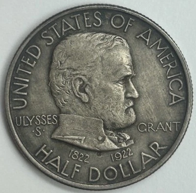 1922 Grant Commemorative Half Dollar — Circulated NICE Surfaces PQ+  - Image 1 of 3