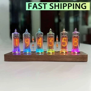 IN16 Black Walnut Glow Punks Nixie Tube Clock Support APP Control for USSR IN-16 - Picture 1 of 4