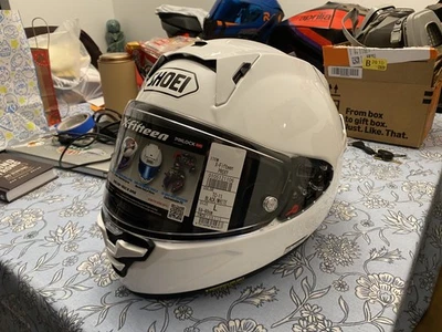 SHOEI X-15 (LARGE) w/ unused face shield & two sets of cheek Pads (35mm/39mm) - Image 1 of 4