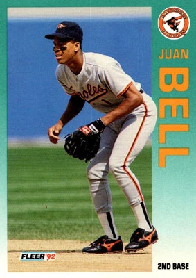 1992 Fleer Juan Bell Baltimore Orioles #3 - Image 1 of 2