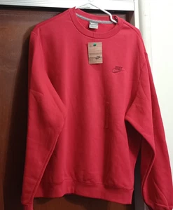 NIKE MEN'S SWEATSHIRT RED LARGE SPORTSWEAR LINE 275735-648 NWT - Picture 1 of 5