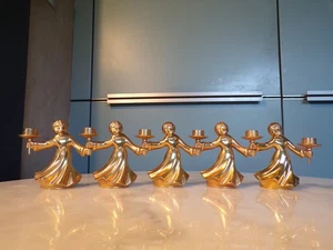 VINTAGE 5 KERZENSTÄNDER modular BMF CHORKIND Engel Engel DESIGN 60 70 Weihnachten - Bild 1 von 5