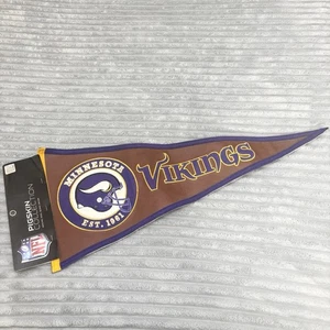 NFL Pigskin Collection Genuine Wool Blend Decor Minnesota Vikings Flag NWT - Picture 1 of 11