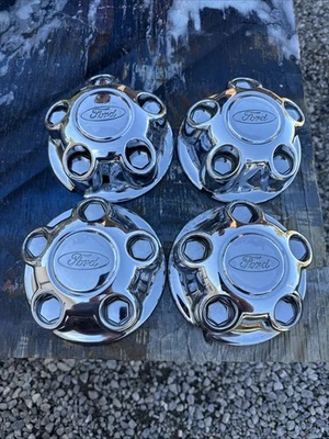 1997-2000 Ford Ranger Chrome Wheel Center Caps Set Of 4 Oem Used #YL54-1A096-BA - Image 1 of 3