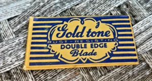Vintage/Antique Gold Tone Double Edge Razor Blades NOS Individually Wrapped - Picture 1 of 5